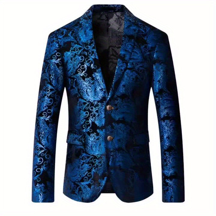 Men’s Floral Embroidered Blazer