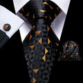 Black & Gold Silk Tie Set