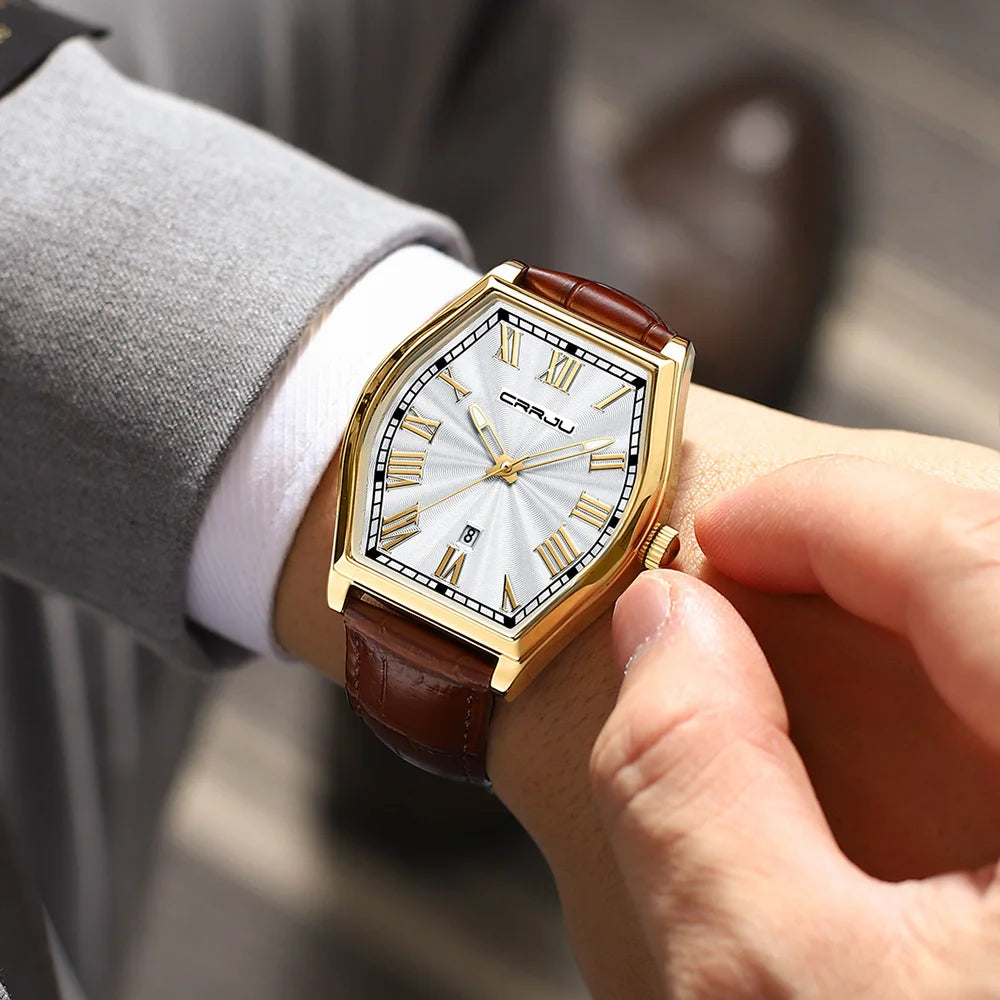 Men’s Rectangular Quartz Watch