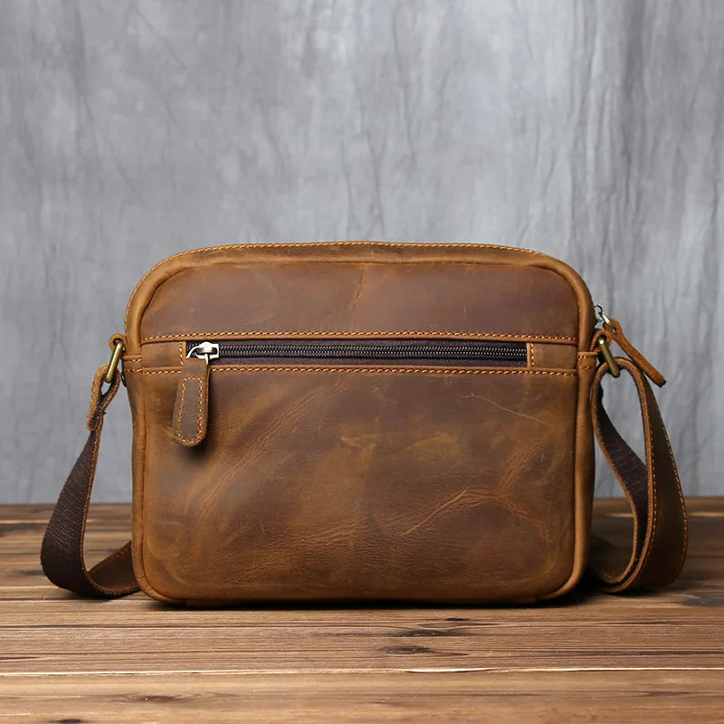 Retro Leather Men’s Messenger Bag