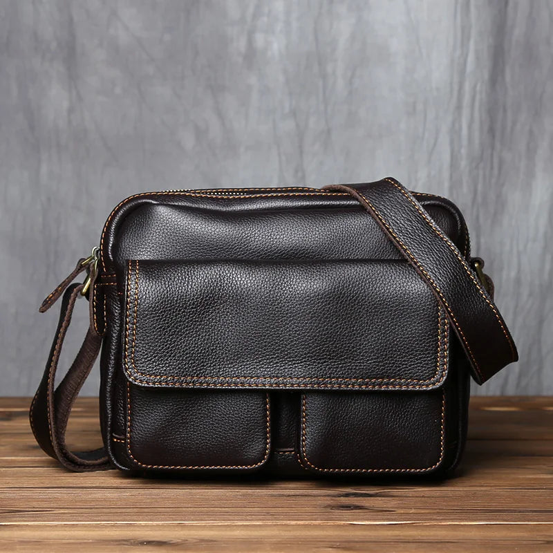 Retro Leather Men’s Messenger Bag