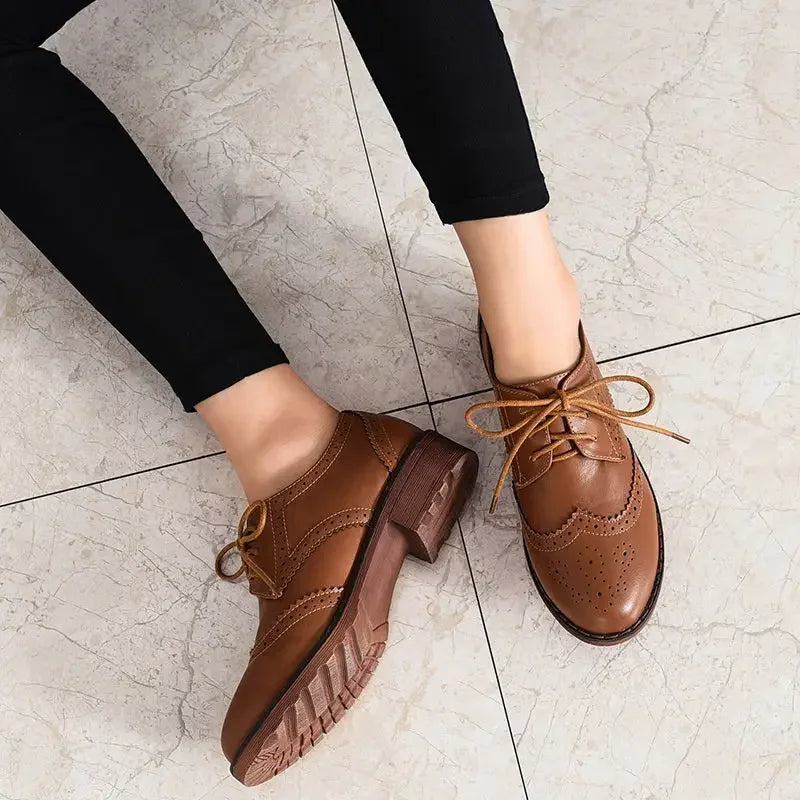 Women’s Brown Oxford Brogue Shoes