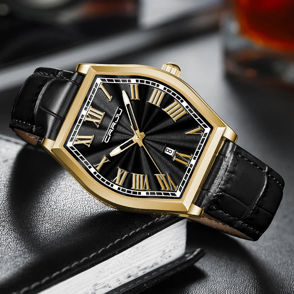 Men’s Rectangular Quartz Watch